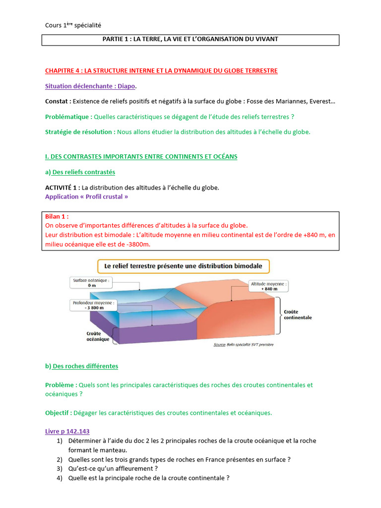 Structure et dynamique de la Terre | PDF | Croûte terrestre | Sismologie