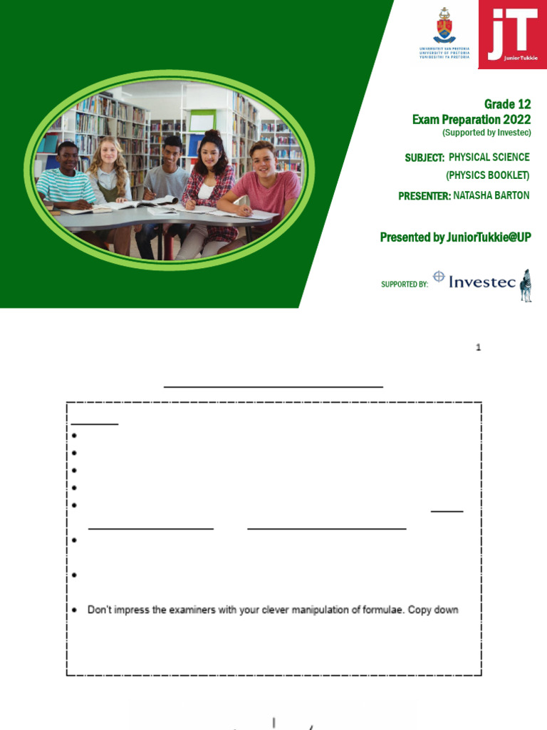 Grade 12 Physics Exam Prep Guide | PDF | Force | Photoelectric Effect
