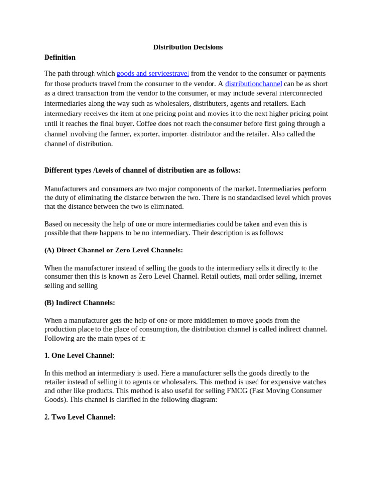 Understanding Distribution Channels | PDF | Retail | Market (Economics)