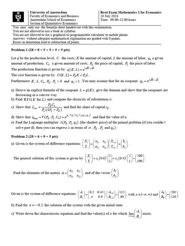 Final Test 10-7-2024 Def | PDF | Eigenvalues And Eigenvectors ...