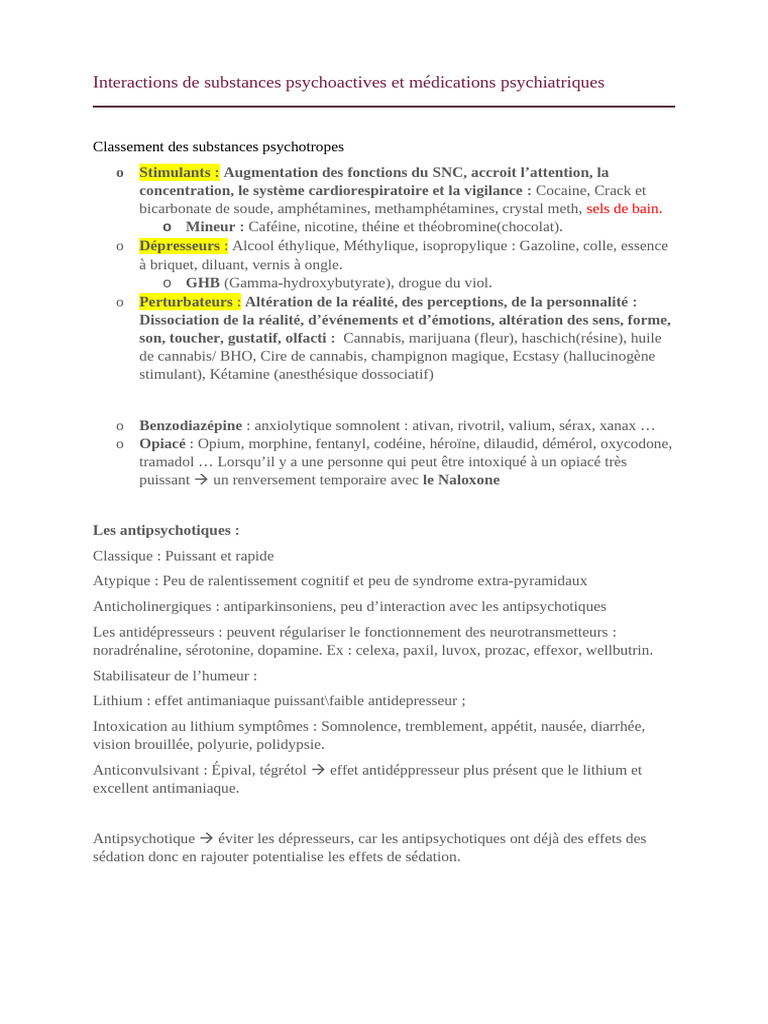Polydipsie et interactions médicamenteuses | PDF