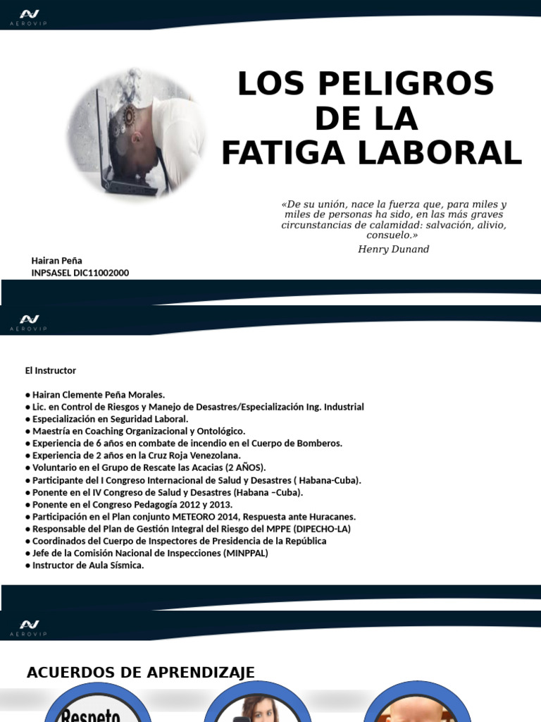 Peligros de la Fatiga Laboral y Soluciones | PDF | Estrés (biología ...