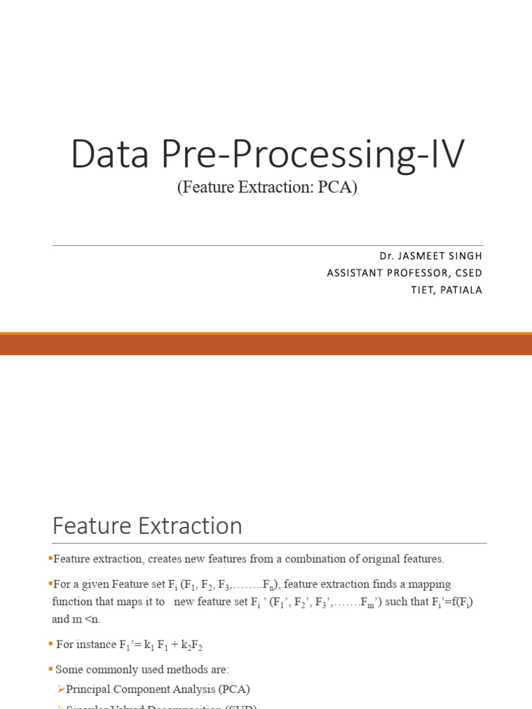 PCA for Feature Extraction Explained | PDF | Principal Component ...