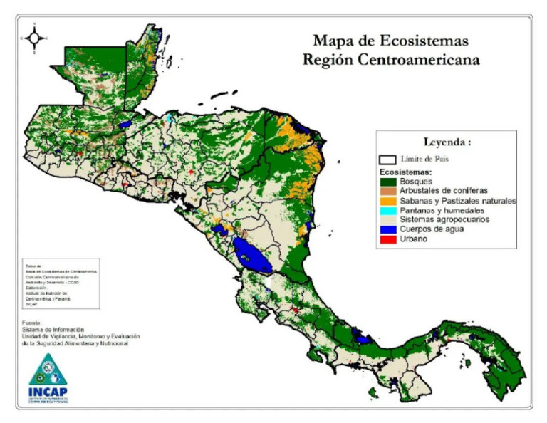 Mapa Ecosistemas de Centroamerica | PDF