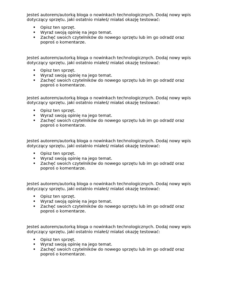 Writing Task - Unit 12 | PDF