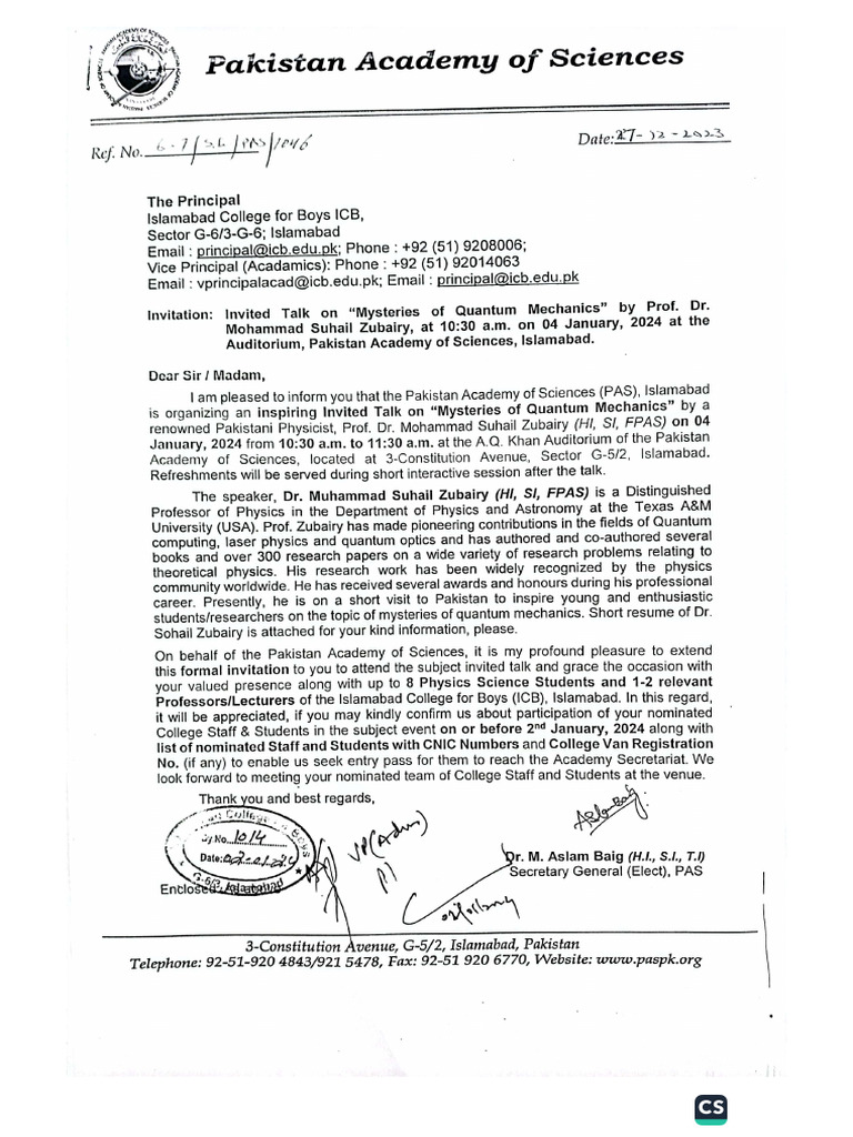 Pakistan Academy of Science | PDF