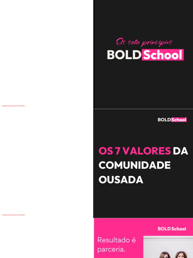 7 Princípios da Comunidade Ousada | PDF