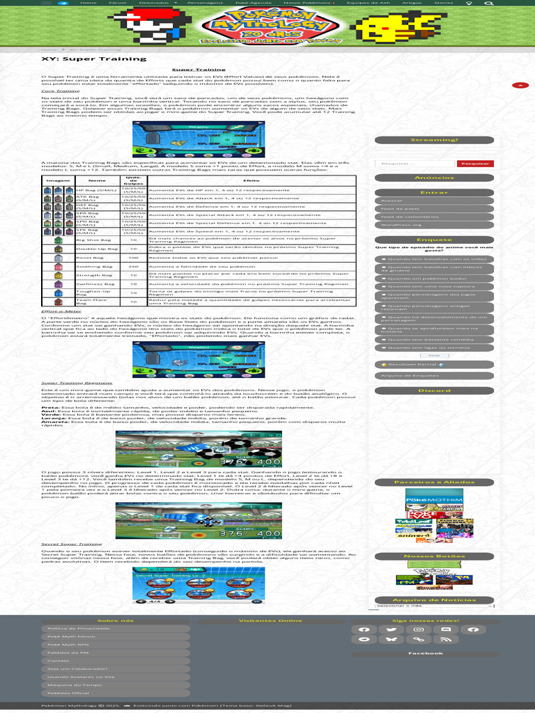 Treinamento de EVs em Pokémon | PDF | Pokémon