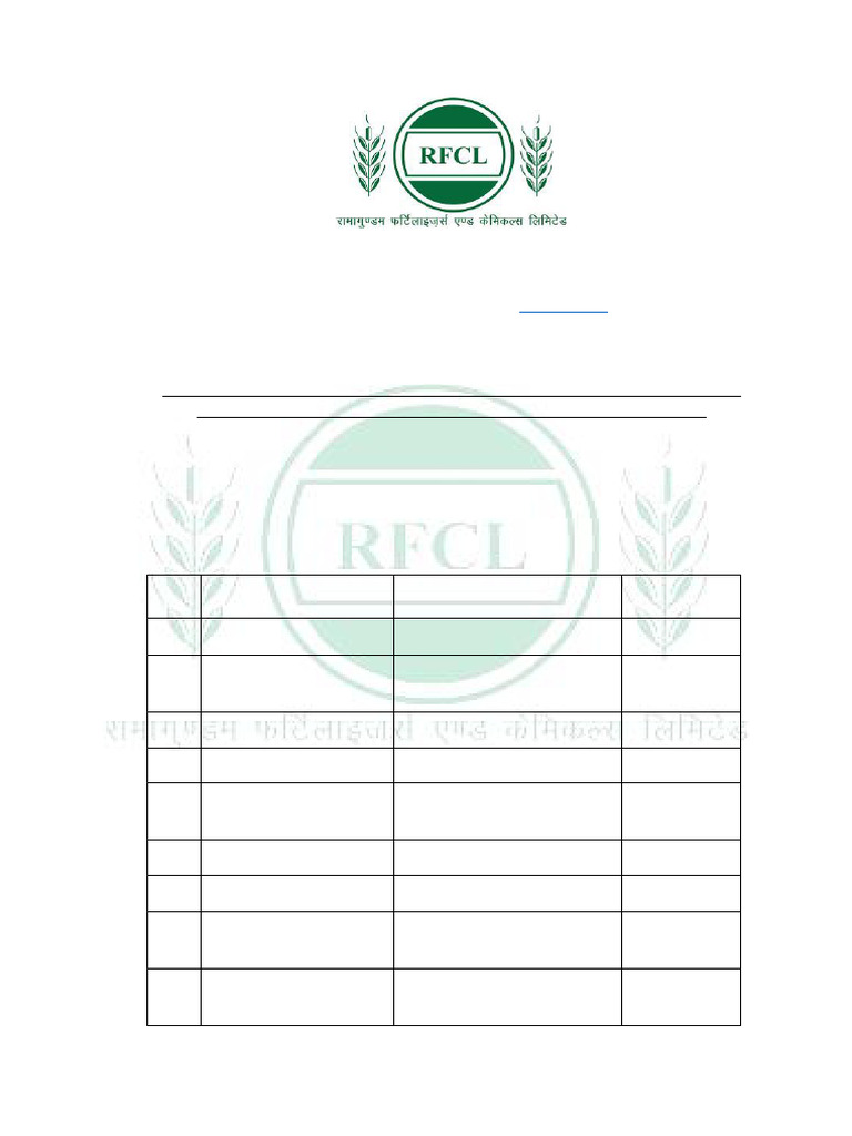 RFCL Engineer Interview Shortlist | PDF