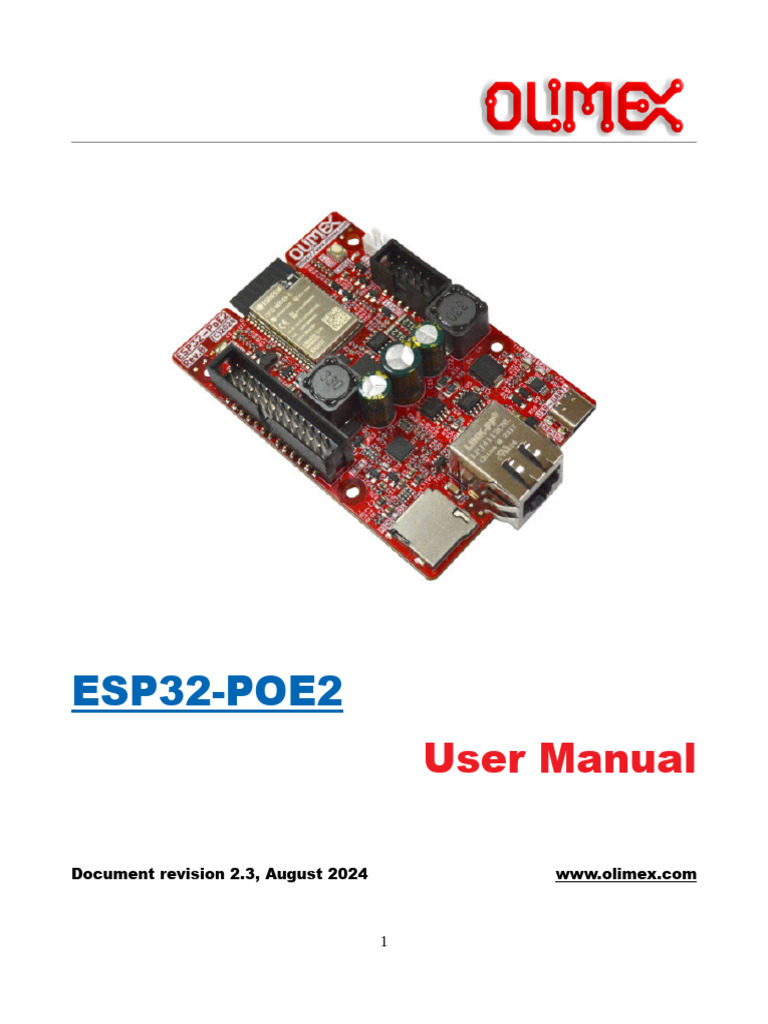 ESP32-POE2 User Manual Overview | PDF | Usb | Power Supply