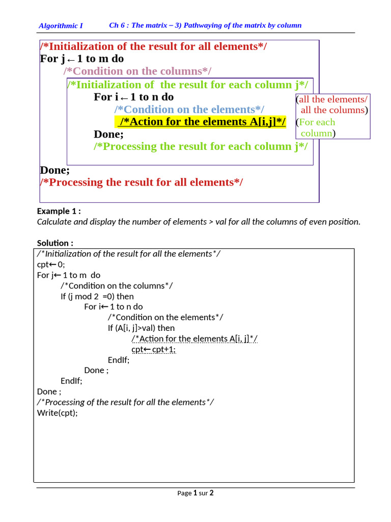 3) The Matrix - Pathwaying of The Matrix by Column | PDF