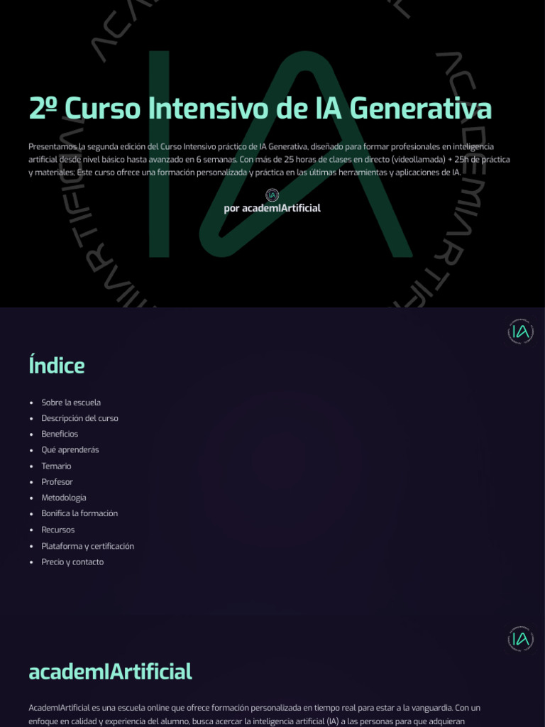 Curso Intensivo de IA Generativa 2024 | PDF | Inteligencia artificial ...