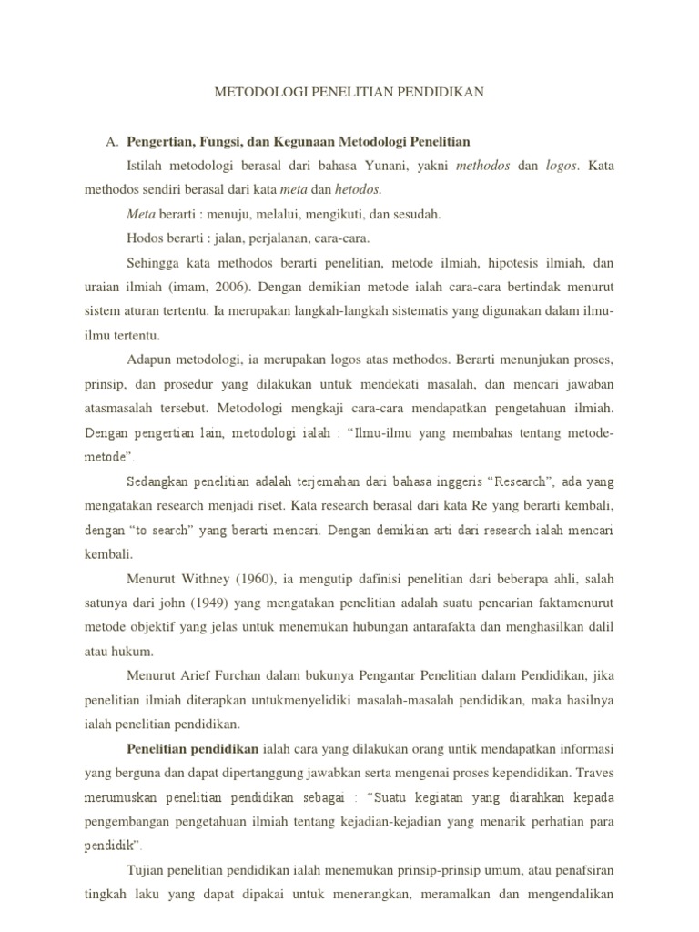 Metodologi Penelitian Pendidikan | PDF | Karier & Perkembangan | Ilmu ...