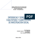 Diferencias y Semejanzas Investigacion Social