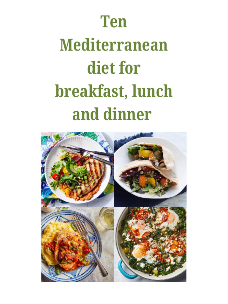 10 Mediterranean Diet Recipes | PDF | Tofu | Cooking