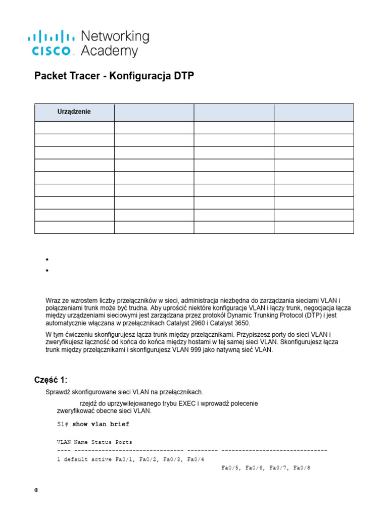 3.5.5 Packet Tracer Configure DTP PL | PDF