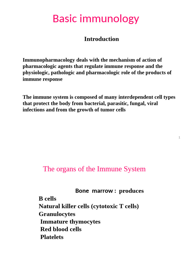 Overview of Basic Immunology Concepts | PDF | Immune System | Adaptive ...