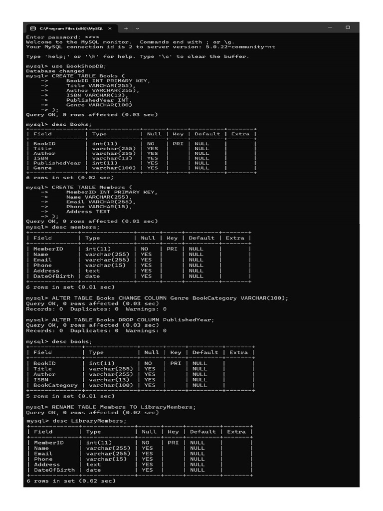 Output 3-4 DBMS | PDF