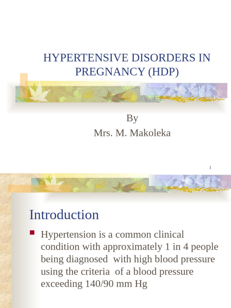 Hypertensive Disorders in Pregnancy 2 | PDF | Hypertension | Blood Pressure