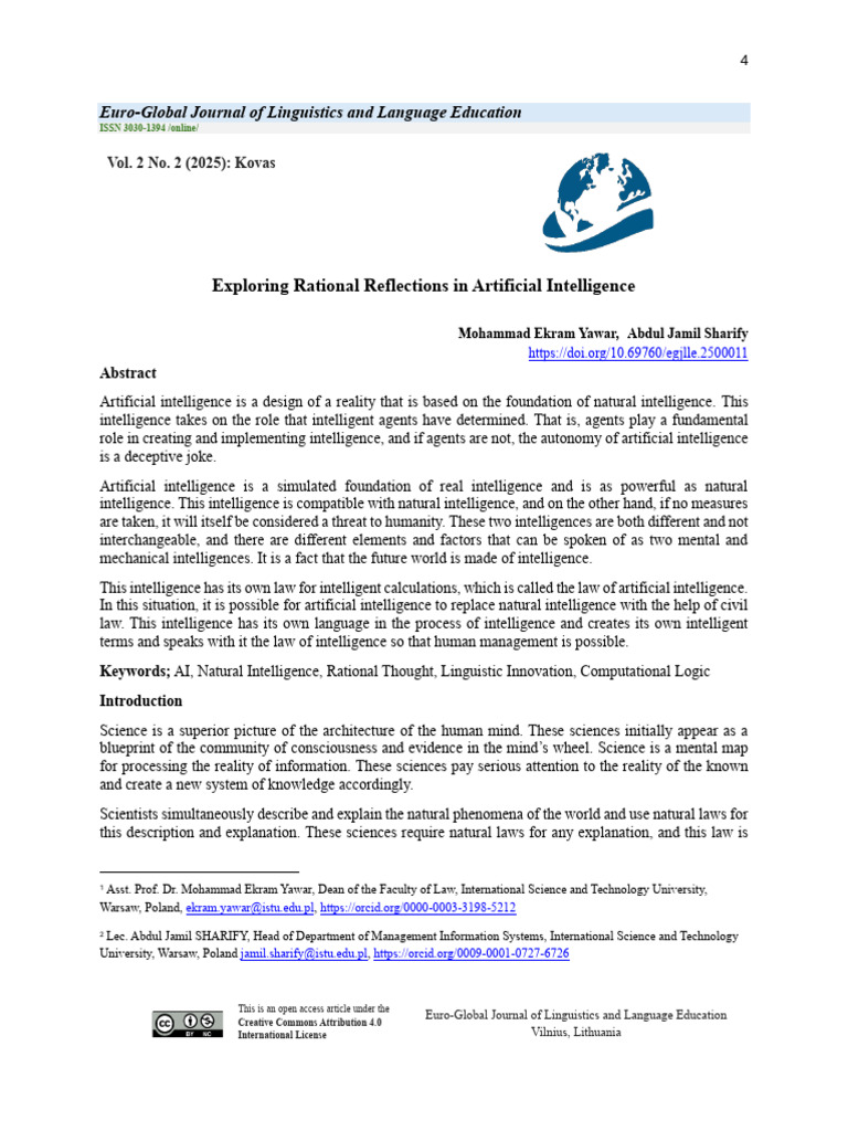 Rational Reflections on AI Intelligence | PDF | Intelligence (AI ...
