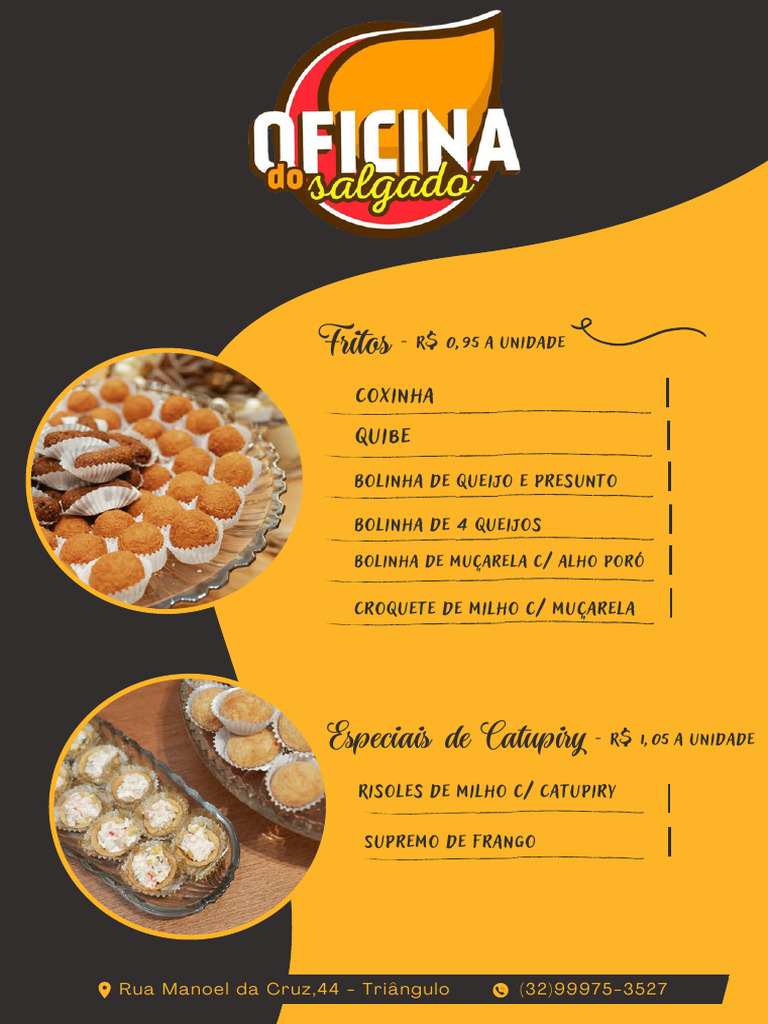 Cardápio de Fritos e Assados Triângulo | PDF