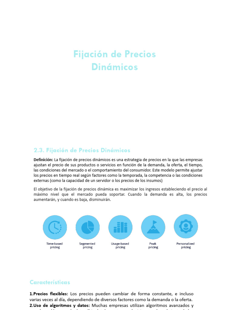 Estrategia de Fijación de Precios Dinámicos | PDF | Mercado (economía ...
