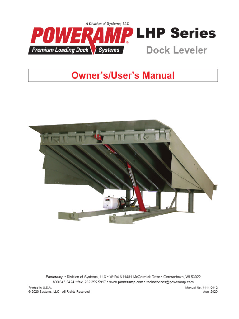 Poweramp Dock Leveler User Manual | PDF | Safety