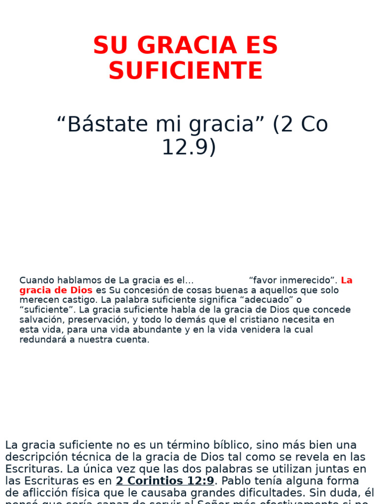 Su Gracia Es Suficiente 2 | PDF