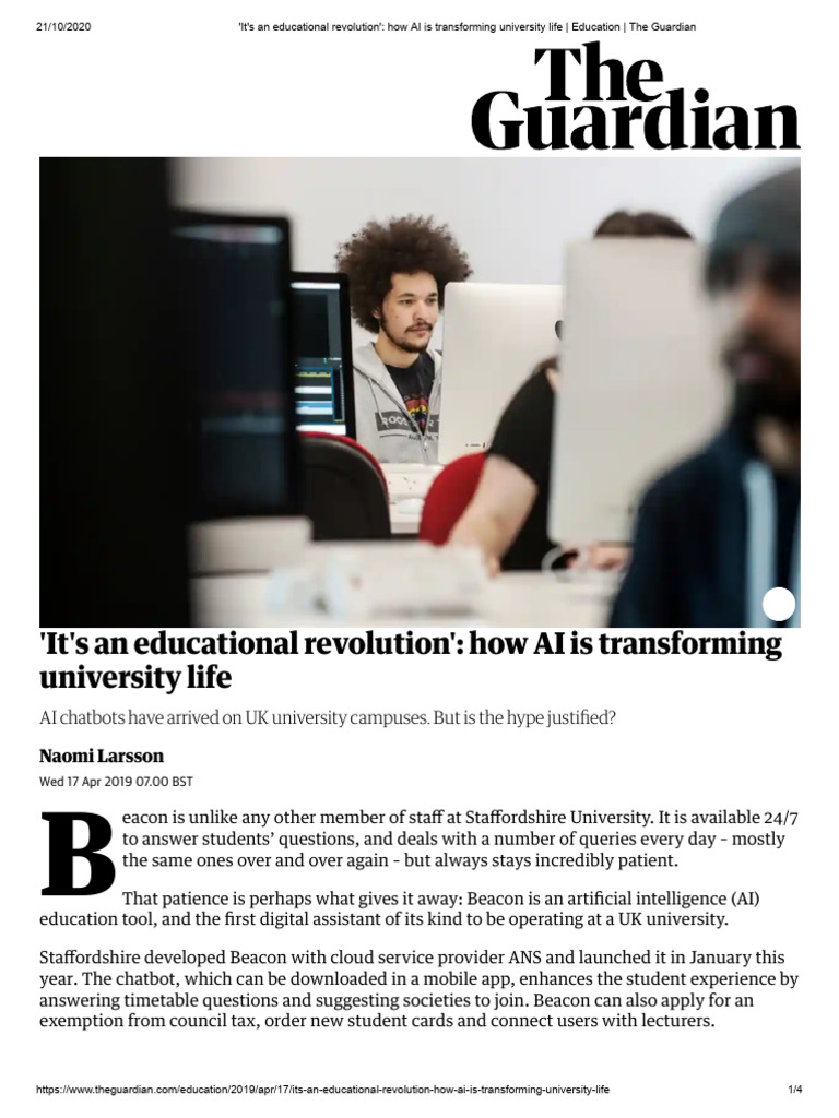 AI's Impact on University Life | PDF | Artificial Intelligence ...