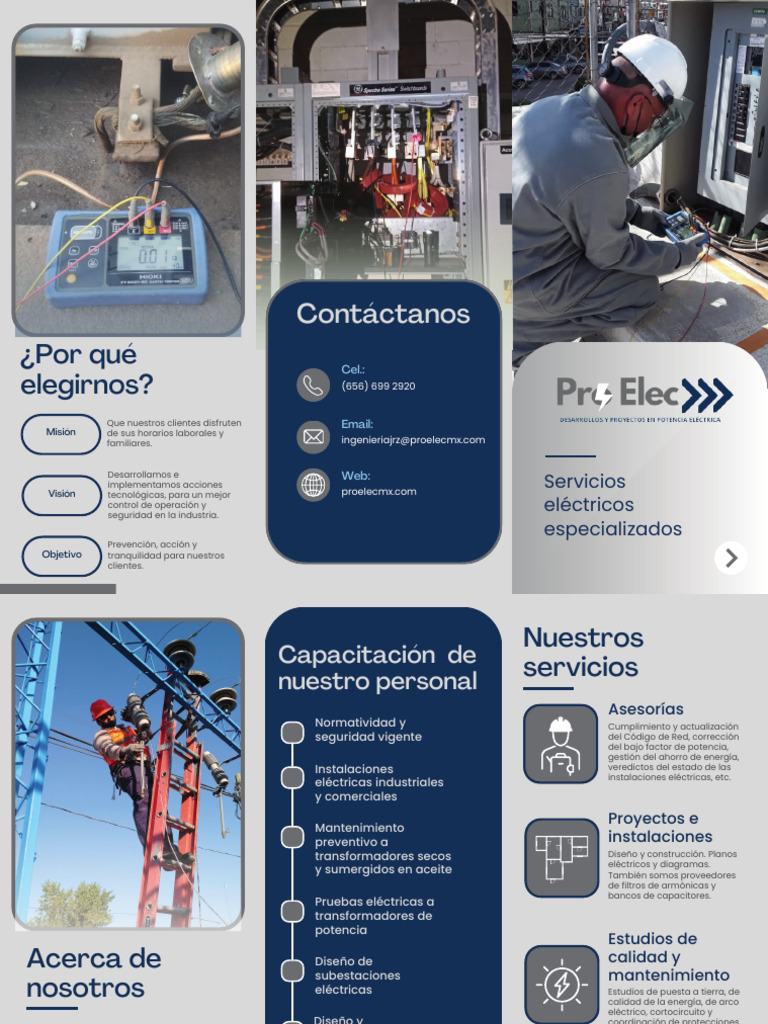 Servicios Especializados de Proelec | PDF | Poder (Física) | Electricidad