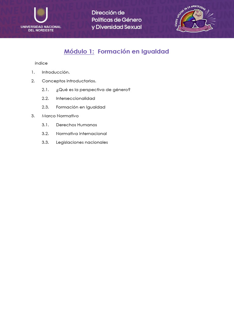 Formación en Igualdad y Perspectiva de Género | PDF | Estudios de ...