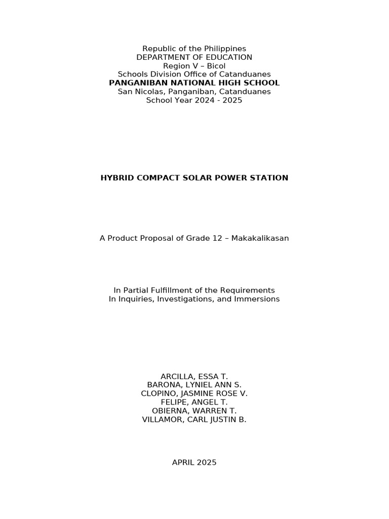 solar | PDF | Solar Power | Electricity