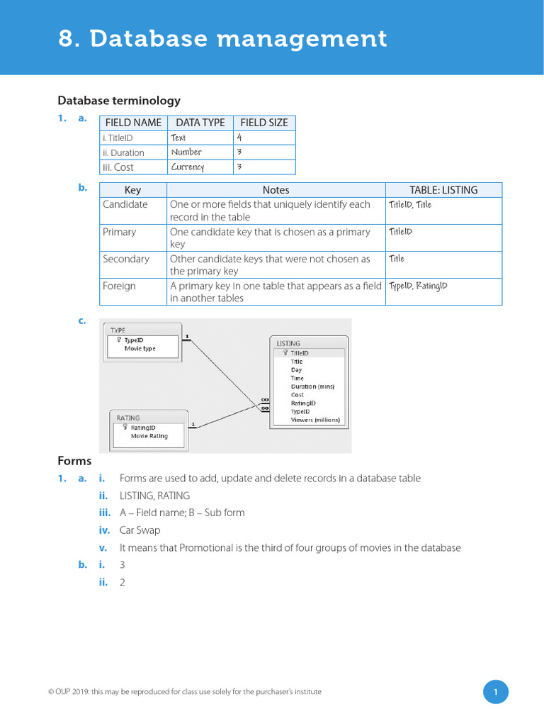 Csec It Work Book Answers 08 | PDF | Databases | Data Management