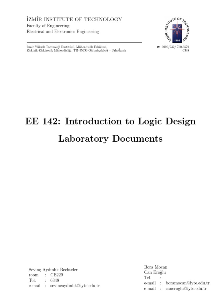 EE 142 Logic Design Lab Exercises | PDF | Electronic Circuits | Power ...