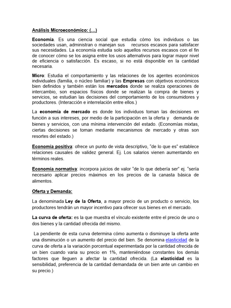 Análisis de Oferta y Demanda en Economía | PDF | Monopolio | Mercado ...