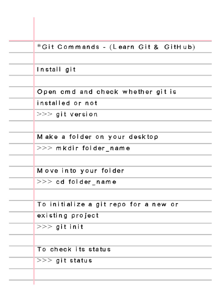 Commands Notebook | PDF
