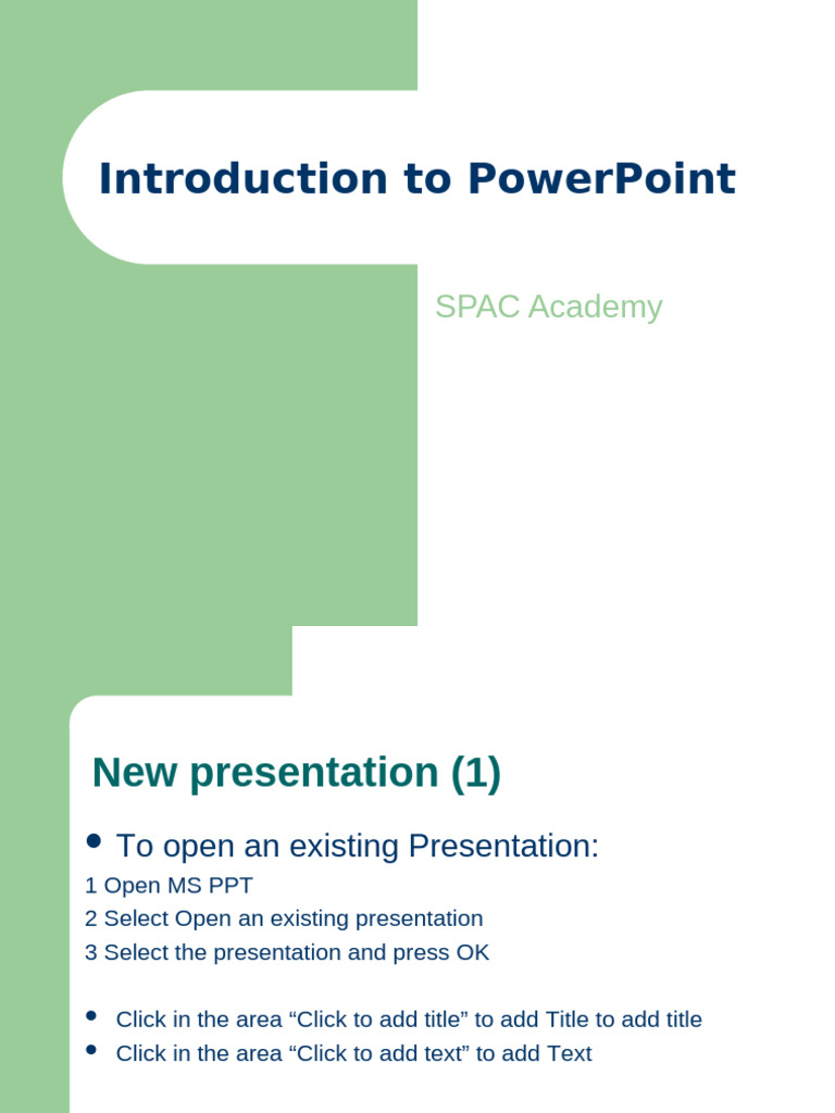 PowerPoint Basics: Creating Presentations | PDF | Microsoft Power Point ...