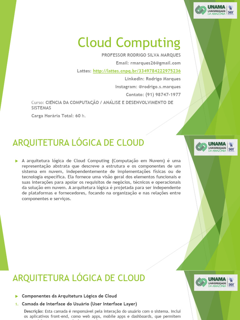 Aula 3 - Arquitetura Lógica de Cloud | PDF | Computação em nuvem ...