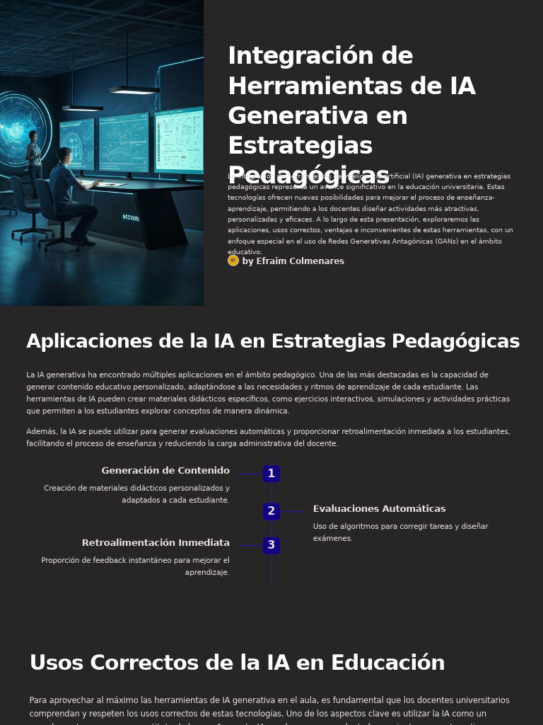 Integracion de Herramientas de IA en Estrategias Pedagogicas | PDF ...