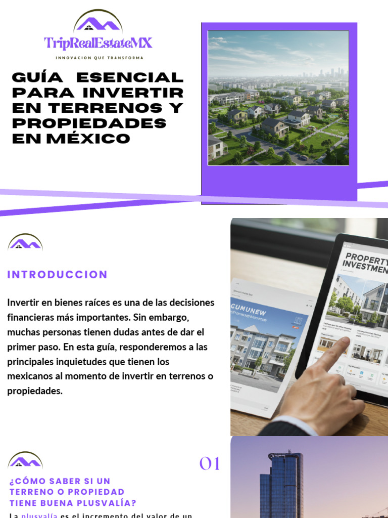 Guía Esencial para Invertir en Terrenos Y Propiedades en México | PDF ...