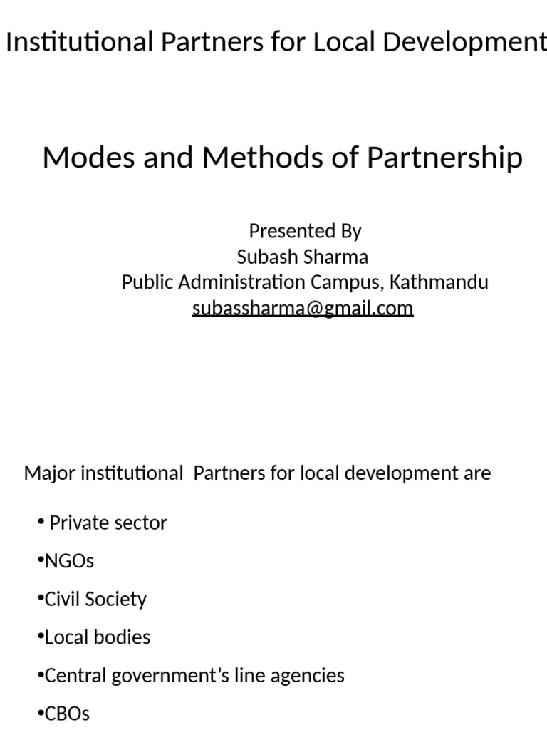 Local Development Through PPP Strategies | PDF | Public–Private ...