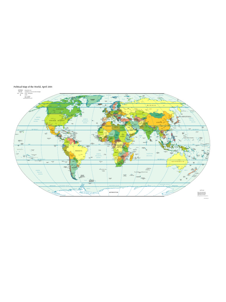 Political Map of the World 2001 | PDF | Arctic Ocean | Arctic