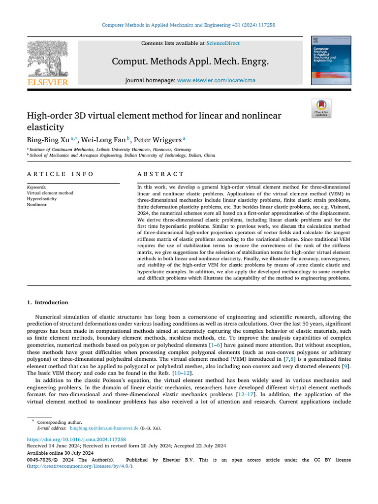 High-Order VEM for Elastic Problems | PDF | Finite Element Method ...