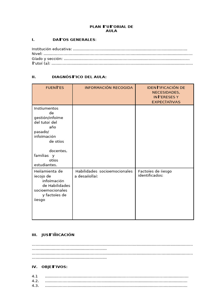 Plan Tutorial de Aula | PDF | Aprendizaje