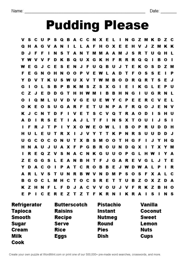 Create Custom Word Puzzles Online | PDF | Foods | Cuisine