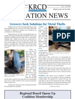 June - July 2008 Irrigation Newsletter, Kings River Conservation District Newsletter