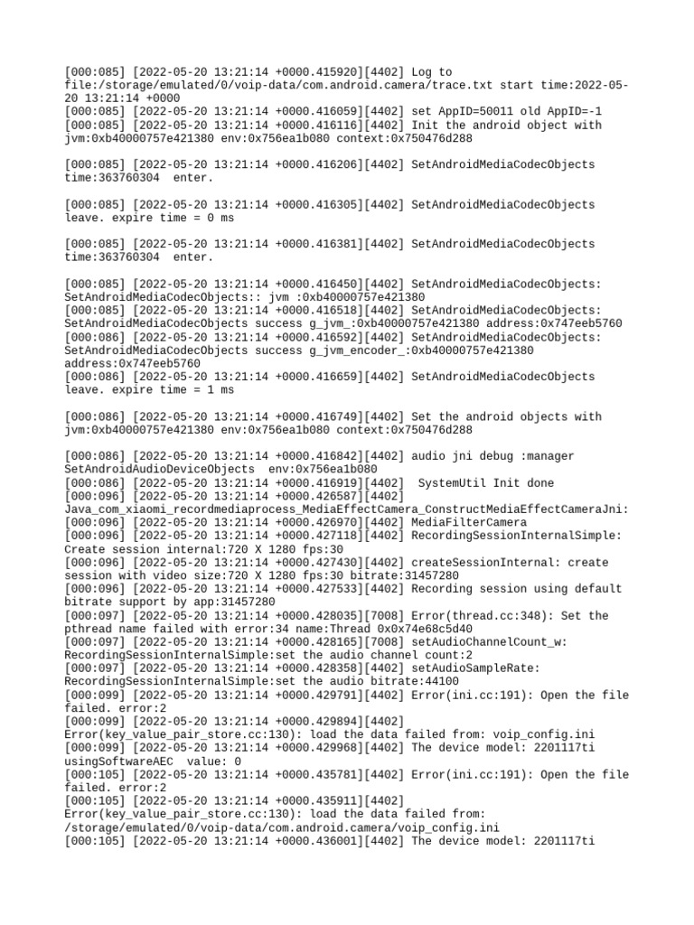 Android Camera Audio Initialization Log | PDF | Shader | Digital Technology