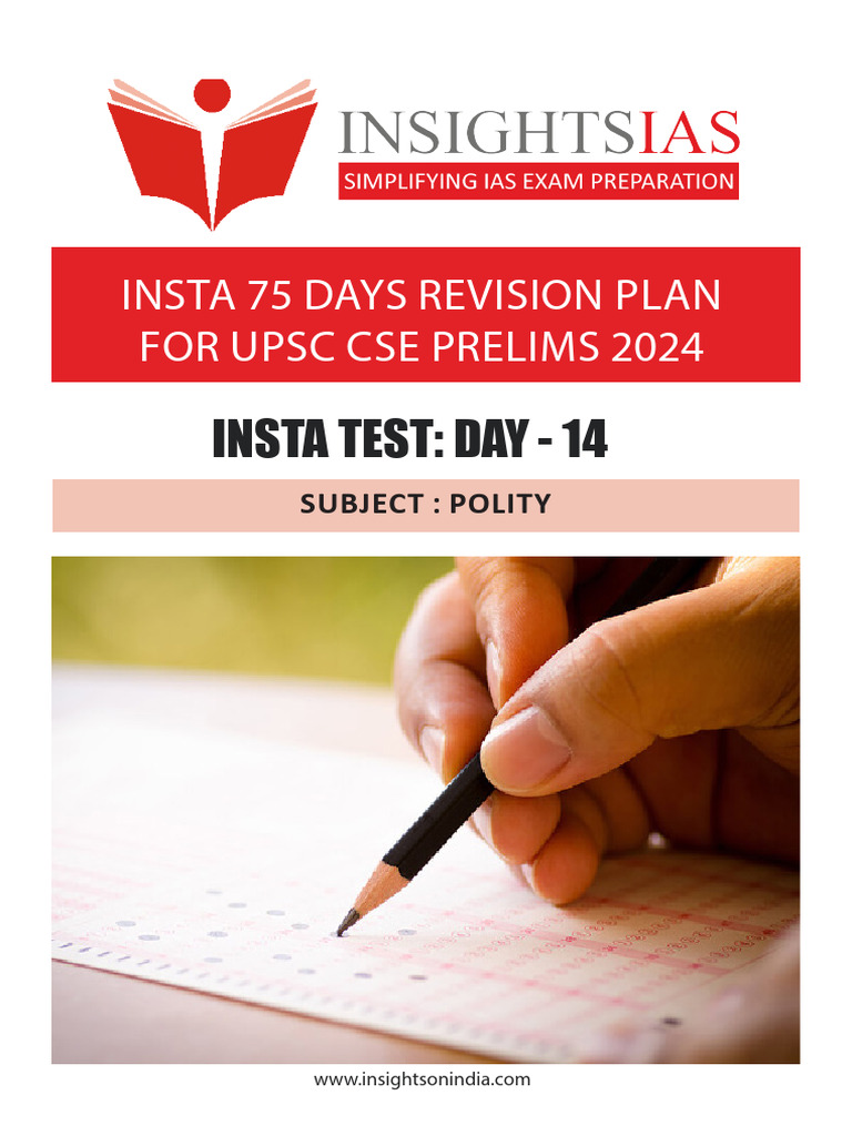 UPSC CSE 2024 Polity Revision Plan | PDF | Government Of India | Government