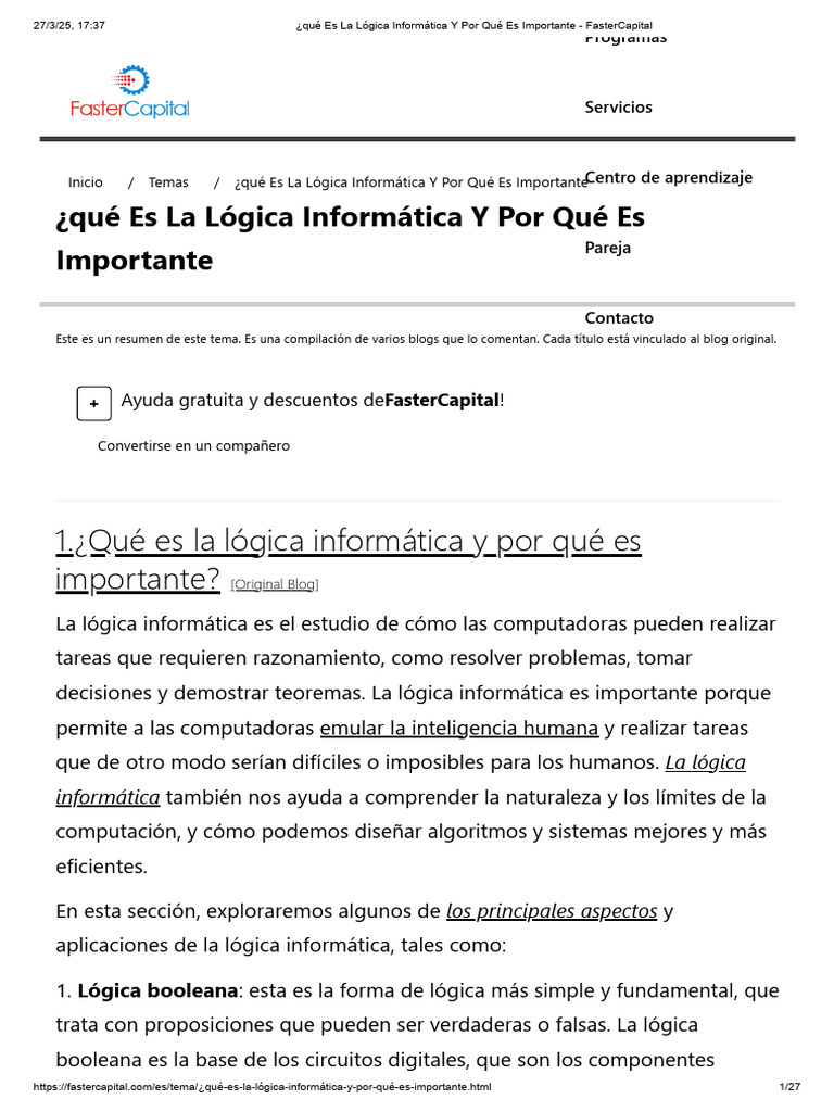 Importancia de la Lógica Informática | PDF | Ciencias de la Computación ...