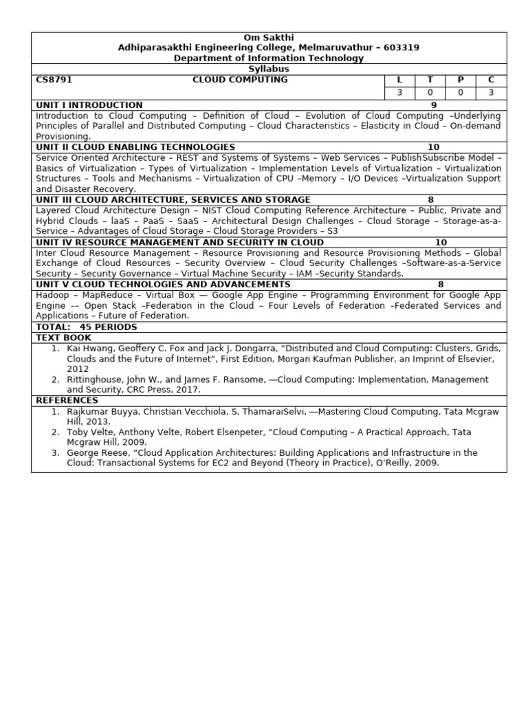 CC Lesson Plan - Modified | PDF | Cloud Computing | Virtualization